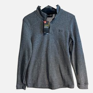 Under-Armour NWT Men’s X-Storm Loose Fit ¼  Zip Cold Gear Grey Small